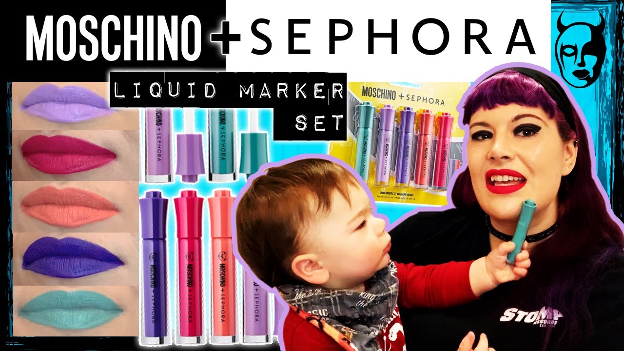 MOSCHINO + SEPHORA Liquid Markers Lip Set, Liquid Lipstick