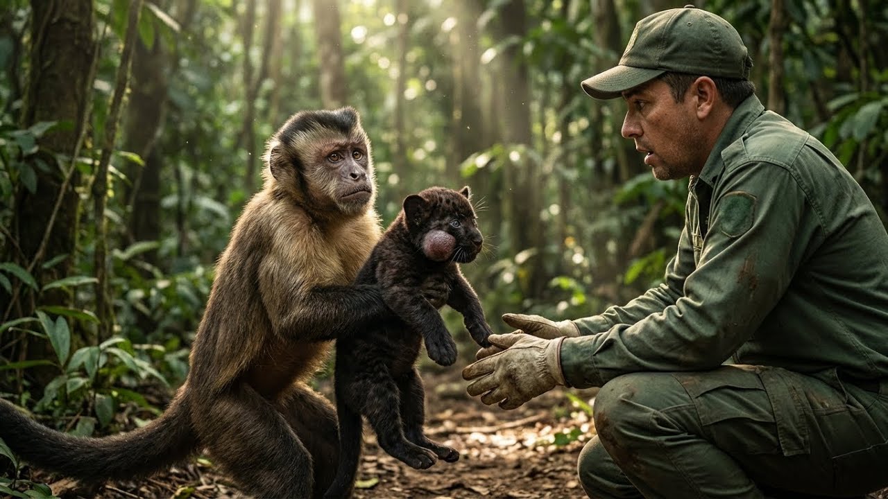 A Wild Monkey Guided Rescuers to an Abandoned Panther Cub – A Story That Shocked the World