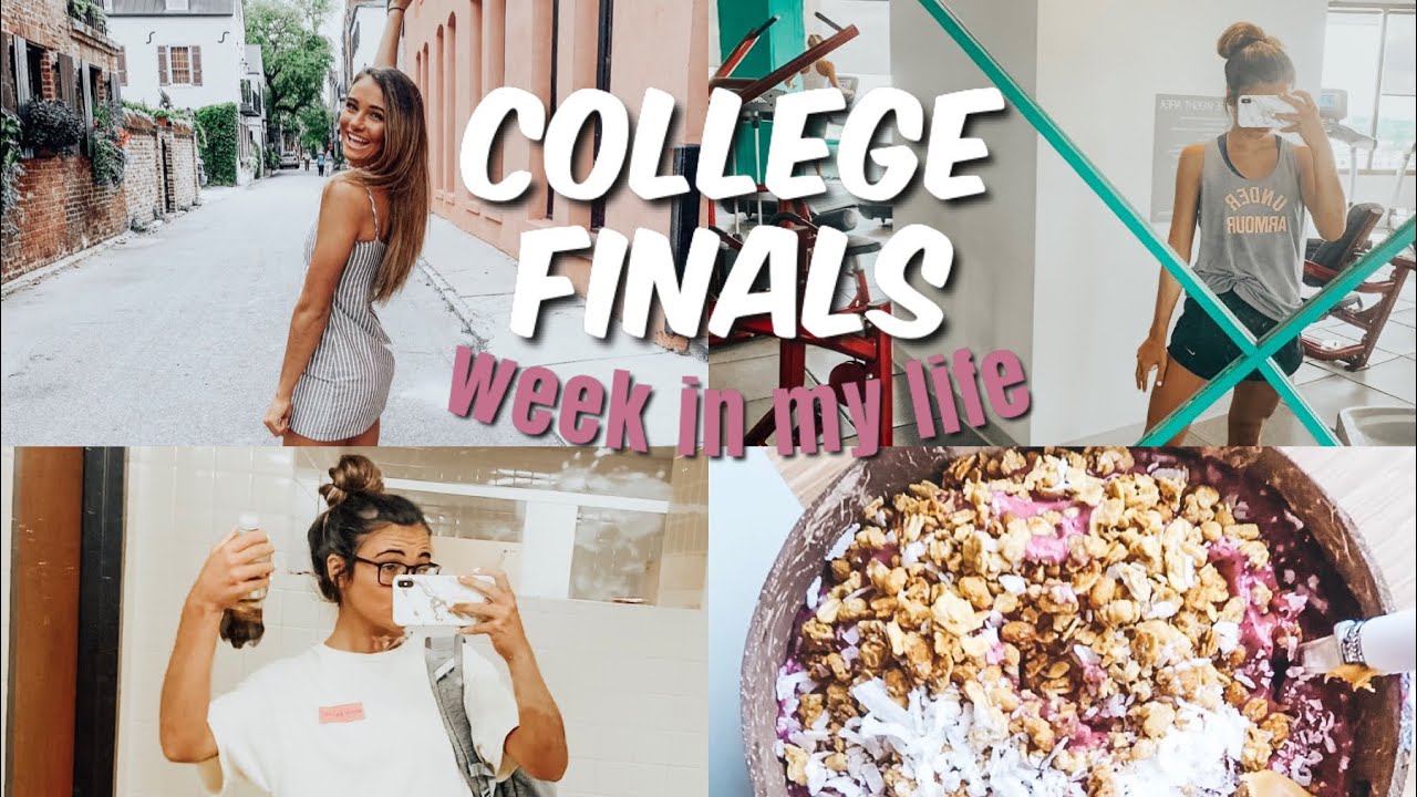 College Finals WEEK IN MY LIFE working out, studying, charleston