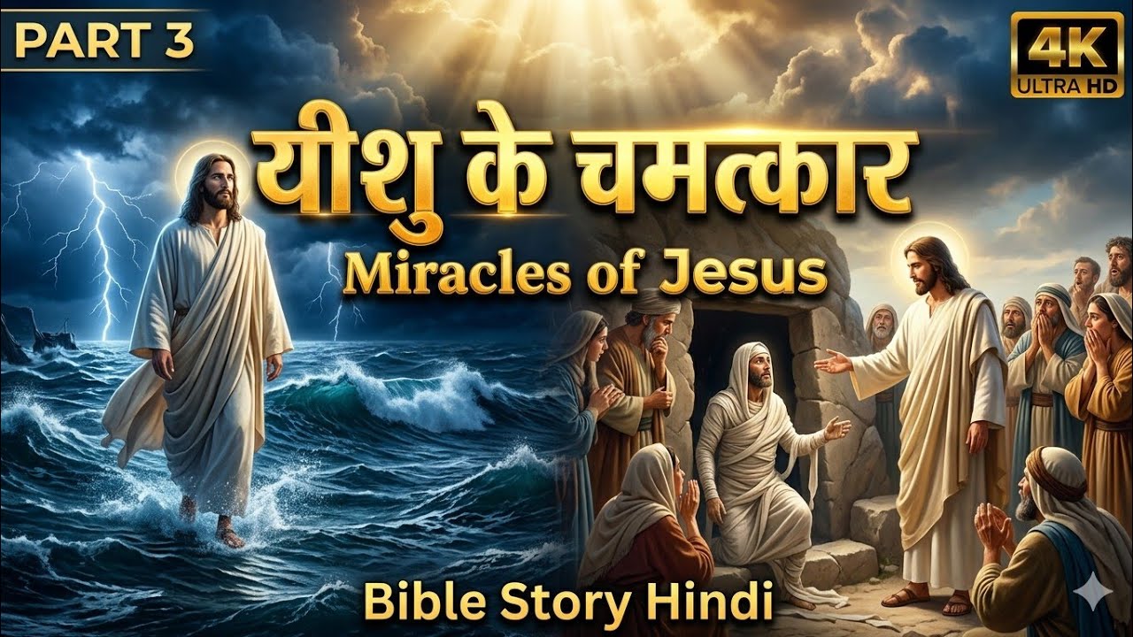 यीशु के चमत्कार | Miracles of Jesus Christ | Walking on Water | Bible Story Hindi Part 3