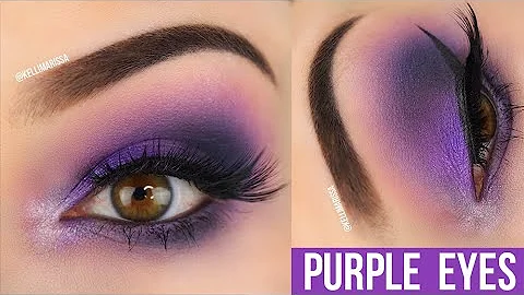 Quick Drugstore Purple Eye Makeup Tutorial || KELL...