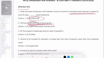 LIVE - Taxation 2 | Gujarat University BCom Sem 4 | Past Years Solved MCQs