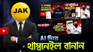মিনিটে AI দিয়ে Viral Thumbnail বানান How to make this idea thumbnail thumbnail🔥