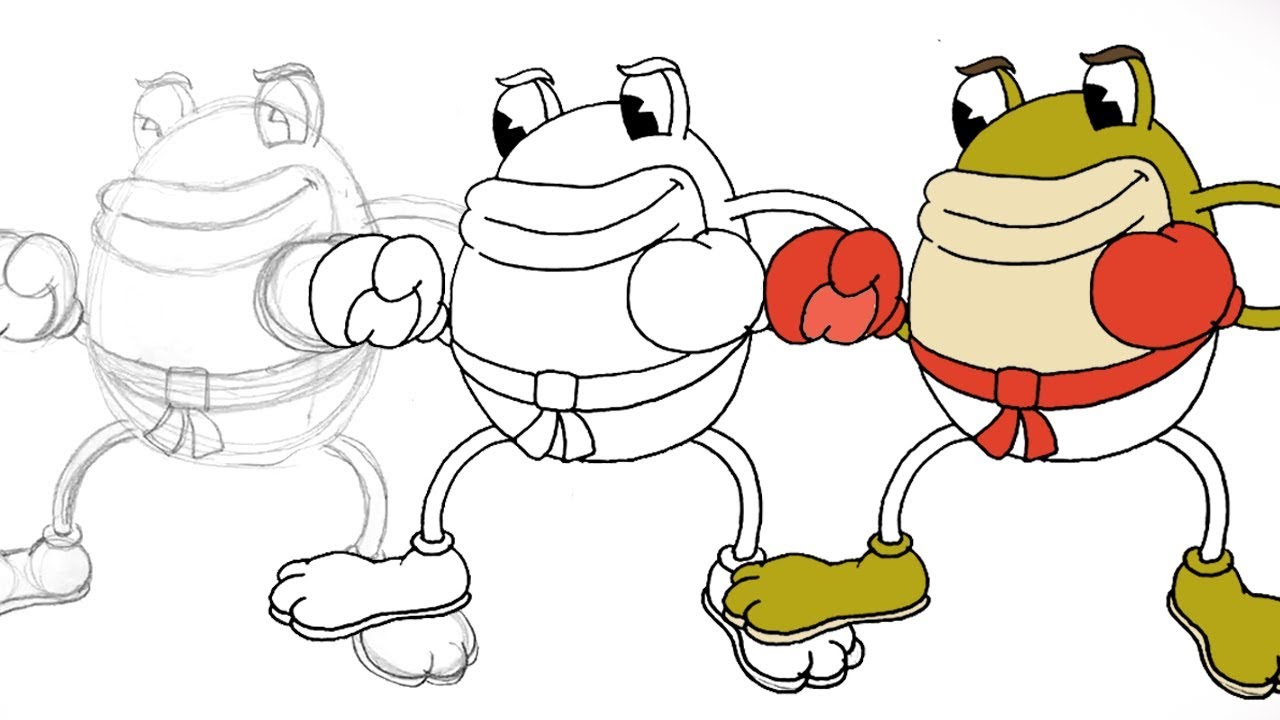 How to draw Ribby from Cuphead Step by Step - YouTube