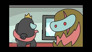 reacting to sad among us animation emotional