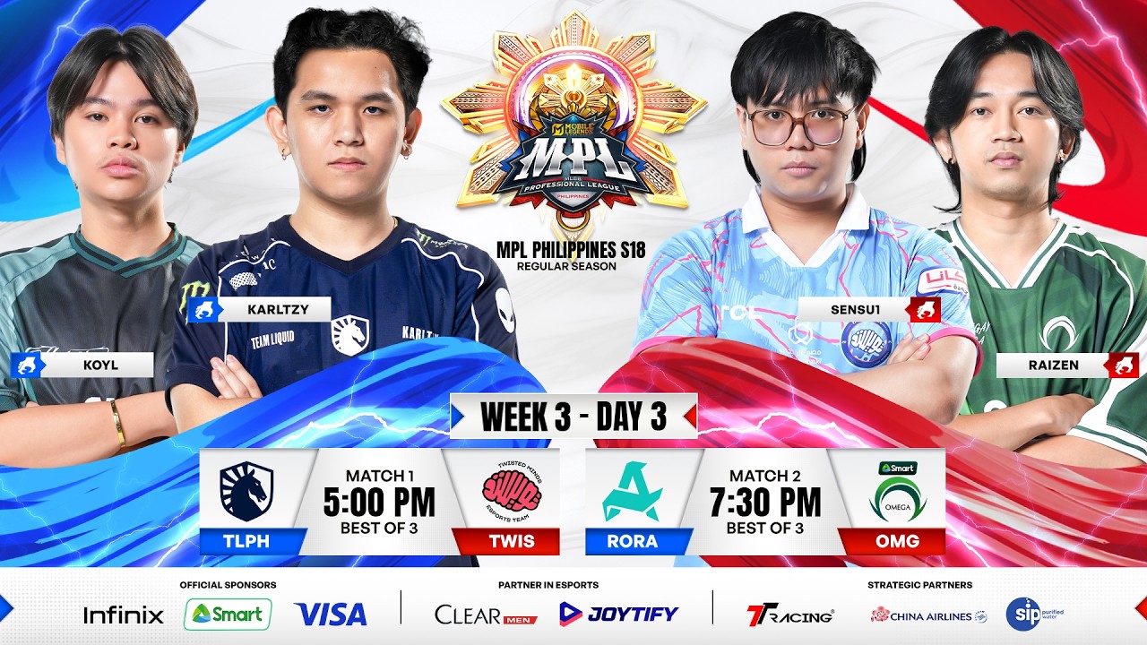🔴 LIVE | MPL PH S18 | FILIPINO - Week 3 Day 3