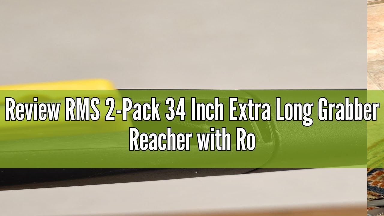 Review RMS 2-Pack 34 Inch Extra Long Grabber Reacher with Rotating Jaw - Mobility Aid Reaching Assis
