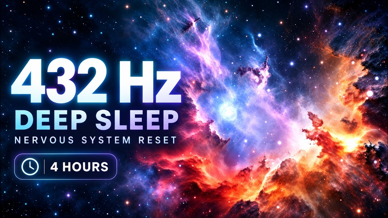 432 Hz Deep Sleep Music | Nervous System Reset, Anxiety Relief & Full Body Healing | 4 Hours