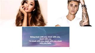 Ariana Grande \& Justin Bieber - Stuck with U (Lyrics Video) Chipmunks Version