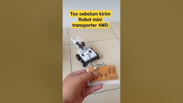 Ujicoba Robot Mini Transporter Pemindah barang 4WD tanpa arduino gripper servo Lengan Penjepit