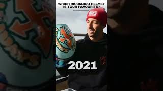 Daniel Ricciardo's best helmets! Which is your favourite? #Youtubeshorts #f1 #danielricciardo