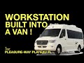 AMAZING 🤩 WORKSTATION FRONT LOUNGE in Sprinter 🚐 Class B RV, beautiful PLATEAU FL by PLEASURE-WAY