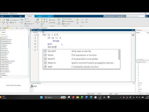 Matlab Break & Continue
