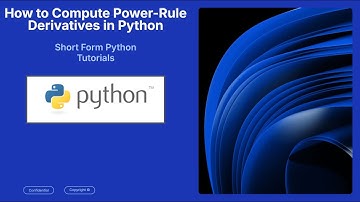 How to Compute Power-Rule Derivatives in Python with SymPy (in 75 seconds)