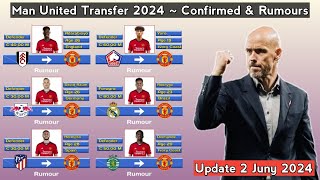 Manchester United Transfer Targets 2024 ~ Confirmed & Rumours With Diomande & Rodrygo~Update 2 Juny