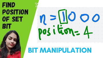 Find position of set bit gfg | GeeksforGeeks problem of the day | Bit Manipulation Basic