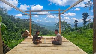 KONG & NHAT built a large, relaxing balcony. Journey to rebuild a clean farm in the mountains.