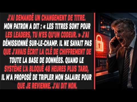J'ai demandé un changement de titre. Mon patron a dit : « Les titres sont pour les leaders, tu n'es