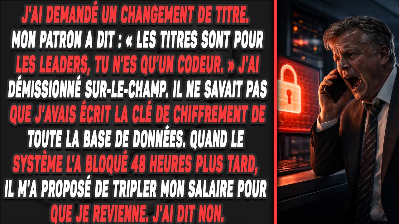 J'ai demandé un changement de titre. Mon patron a dit : « Les titres sont pour les leaders, tu n'es