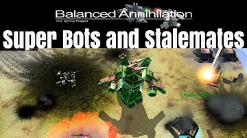Balanced Annihilation 4v4 Multiplayer - Super Bots and Stalemates