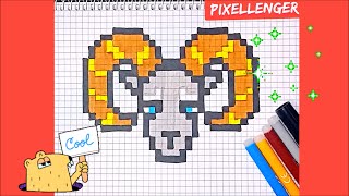 Баран Как рисовать по клеточкам Простые рисунки How to Draw Pixel Art sheep