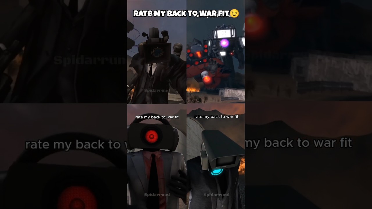 Rate My Back To War Fit With The Chads?🤨 @virtualLegionstudio #shorts #skibiditoilet #trending