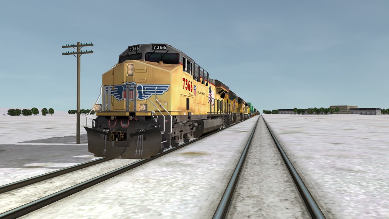 ORTS: High Speed UP C45ACCTE #7366 WB IG4TA-25 At Clinton, IA