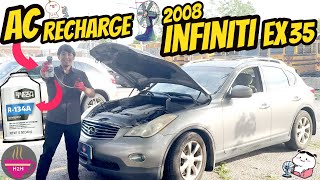 Infiniti EX35 Low AC Refrigerant Refill / Recharge (aka 134, 134a or freon but not freon) ex37 qx50