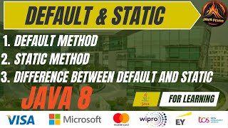 Default and  Static method in Java 8 | Default method | Static method | Java8 Interview Question