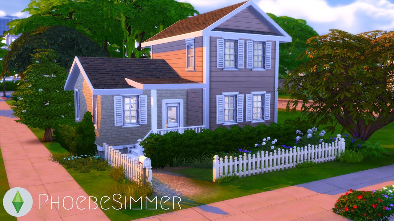 The Sims 4 | Simple Newcrest Starter Home | Speed Build - YouTube