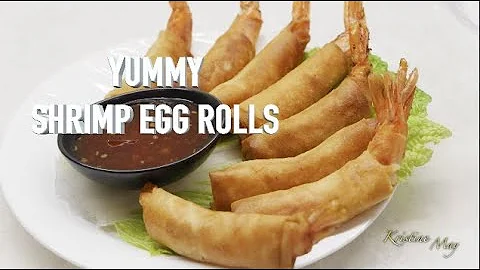 EASY CRISPY SHRIMP EGG ROLLS | SHRIMP SPRING ROLL RECIPE