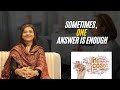 Sometimes One Answer Is Enough | Stop Overthinking & Find Clarity | Life Coaching by Dr Ritu
