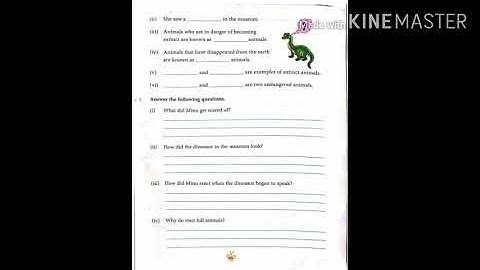 Class 3  Subject English  Unit 2 Lesson Minu and Dino Part 2
