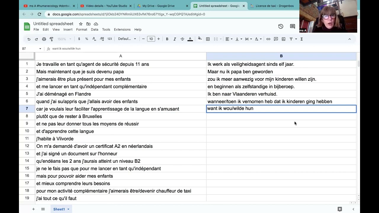 645 Niveau A2 en néerlandais pour être chauffeur de taxi - pour BILAL 😇