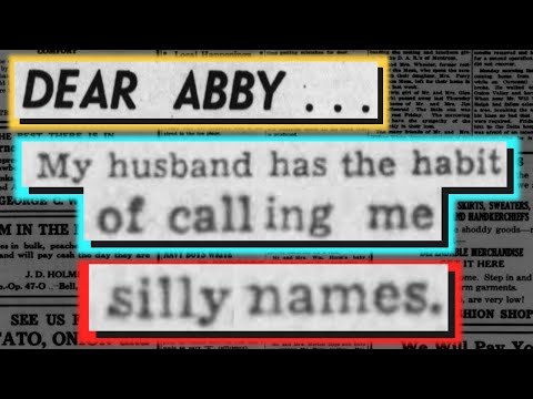 I swear this is a real “Advice Column” question from 1954
