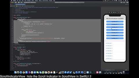 ScrollIndicatorView  hide the Scroll Indicator in ScrollView in SwiftUI 2 20200818