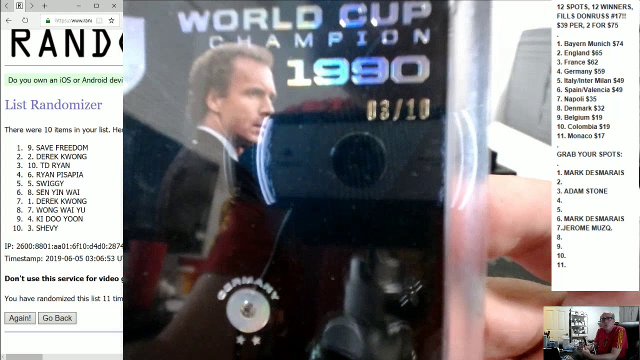 2018 PANINI EMINENCE WORLD CUP SOCCER 1 BOX PICK YOUR PLAYER PYP CASE BREAK #193 football score