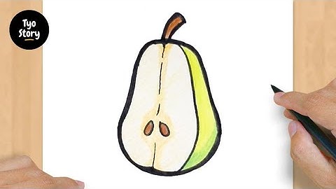 #755 How to Draw a Pear - Easy Drawing Tutorial