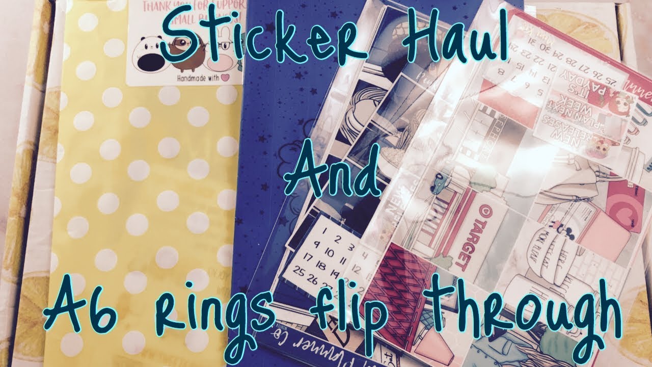 Sticker Haul and Planner Flip Through **Pelle Studio A6 Rings** - YouTube
