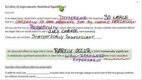 4.2 (Day 3) Experiments—Statistical Significance