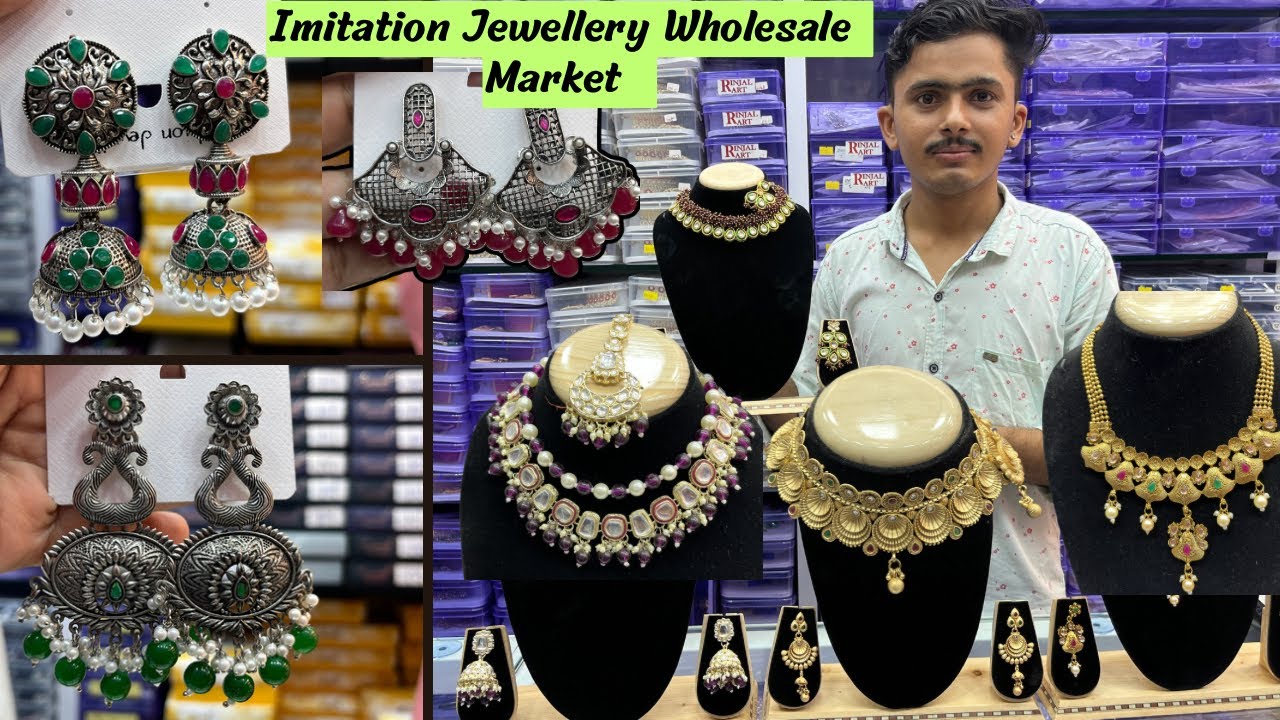 Imitation Jewellery Wholesale Market Mumbai Oxidised Jewellery, Silver