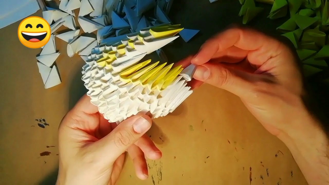 3D ORİGAMİ / KUĞU YAPIMI YouTube