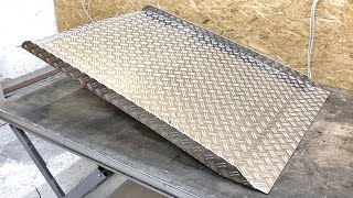 MIG Welding an aluminum checker plate ramp 1200x800mm