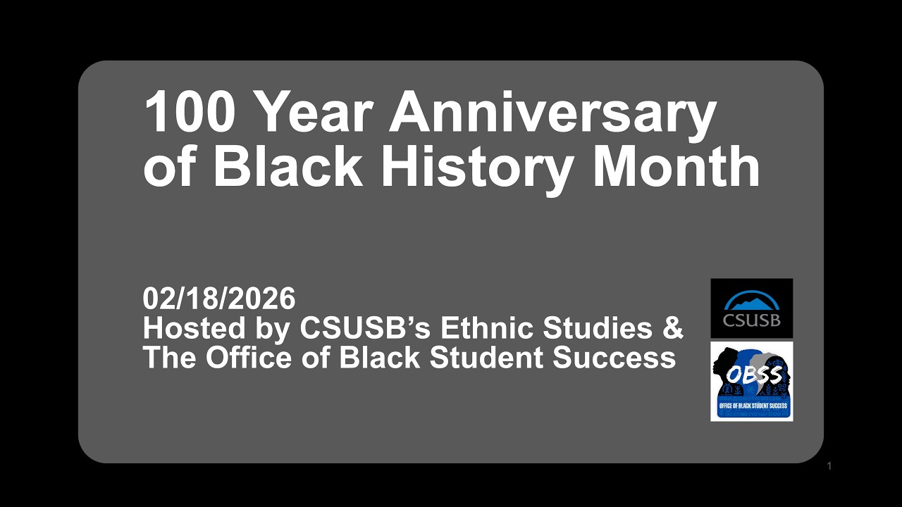 CSUSB Black History Month 2026 - YouTube