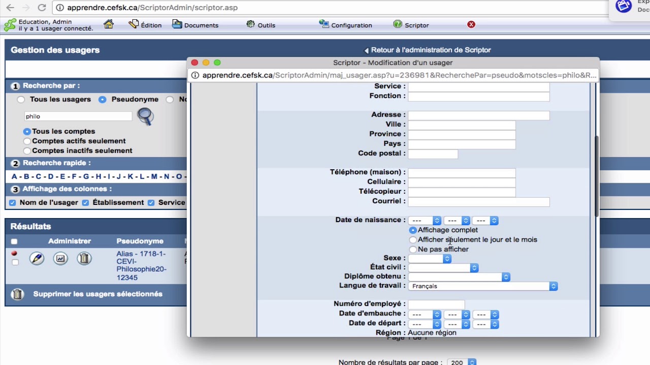 Page D Accueil Dans Un Nouveau Cours