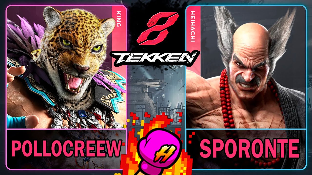 Tekken 8 Pollocreew (KING) VS Sporonte (HEIHACHI)🥊 鉄拳8🥊4K 60ᶠᵖˢ🥊T8🥊TK8 