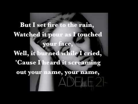 Adele- Set fire to the rain lyrics- letra - YouTube