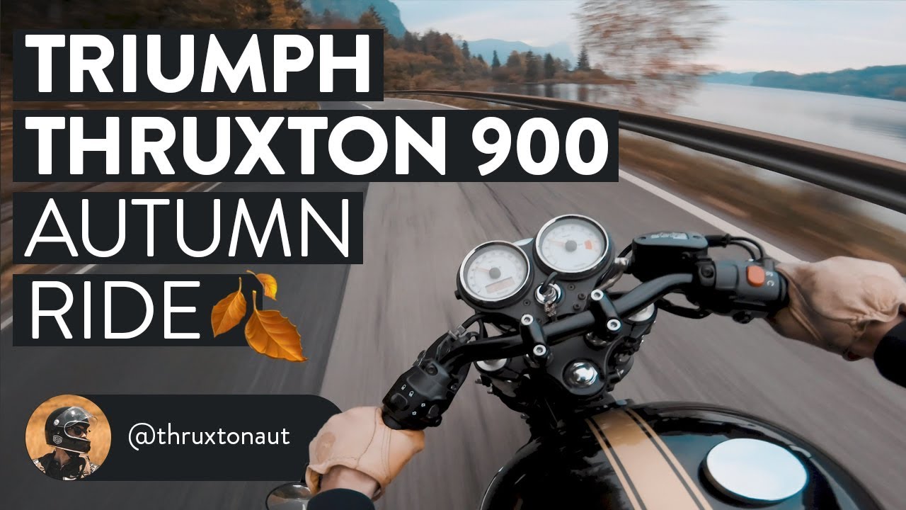 Triumph Thruxton 900 Autumn Ride | Remus Exhaust | Bonneville | Caferacer