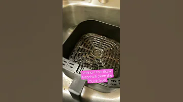 Seeing if this tiktok trend will clean my airfryer! #cap #airfryer #cleaning #blackhistorymonth