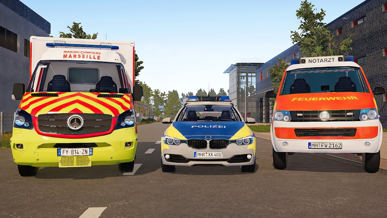 Emergency Call 112 - Marseille Ambulance, Tanker Truck Responders on Duty! 4K